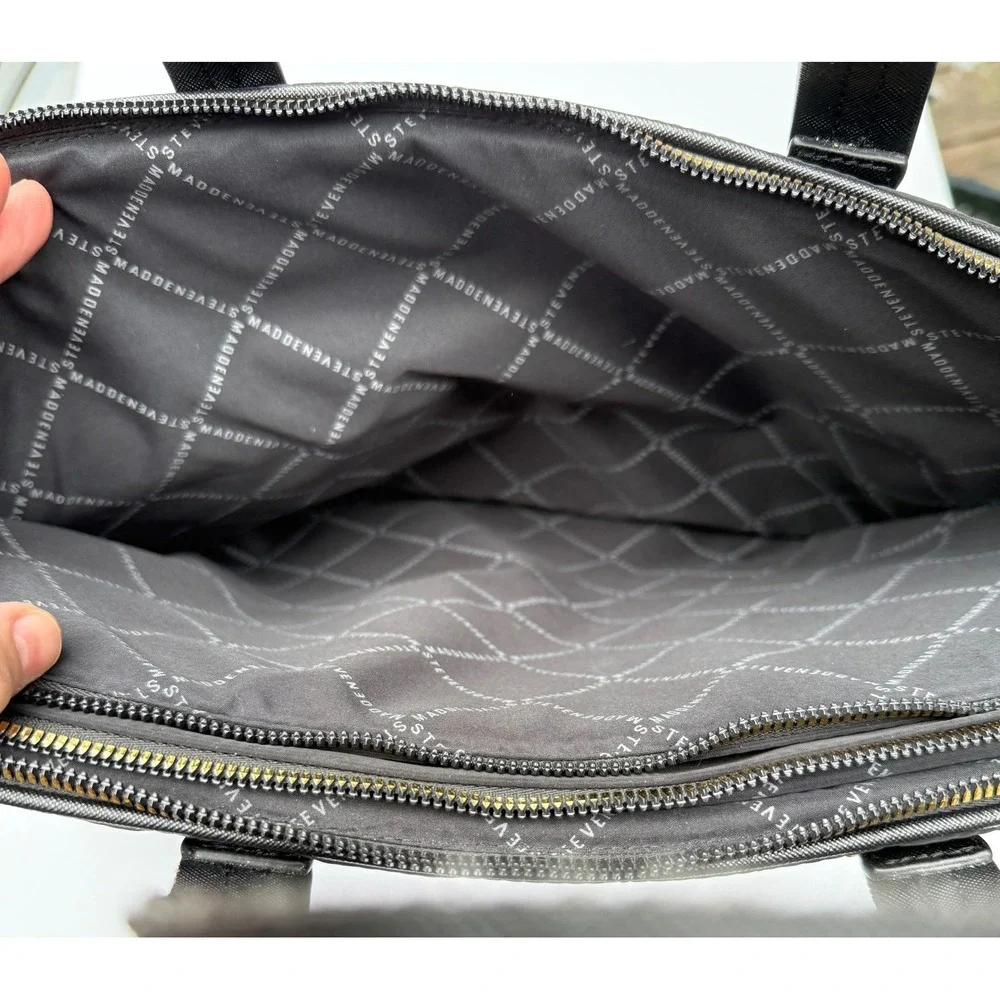 Steve Madden Laptop Bag‎ Women Large Black Quilted Work Travel Professional Bag